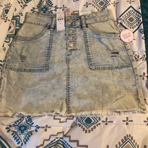 Blue jean skirt from justice with shorts